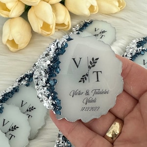 Wedding Magnet, Wedding Favors, Epoxy Magnet, Engagement Favors,Epoxy Magnet, Anniversary Favors, islamic Favors Magnet