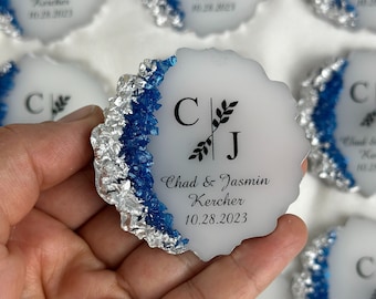 Royal Blue Stone Wedding Magnet, Wedding Favors, Epoxy Magnet, Engagement Favors,Epoxy Magnet, Anniversary Favors, islamic Favors Magnet