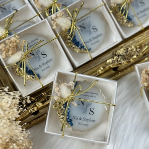 Personalisierte Hochzeitsfeier Geschenke für Gäste, Save The Date Magnet, einzigartige Weddig Favors, Verlobung Gastgeschenke, Brautparty Geschenk in Boxed
