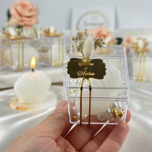 Sea Shell handgemachte verpackte Kerze, individuelle Namenskerze, muschelförmige Kerze Hochzeitsbevorzugungen Personlized Oyster Candle Geschenk, niedliche Kerzen in loser Schüttung