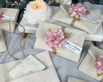 Personalized Lavender Scented Soap, Wedding Favors for Guests, Bridal Shower Soap Favors, Handmade Soap Favor, Wedding Favors Scented Soap