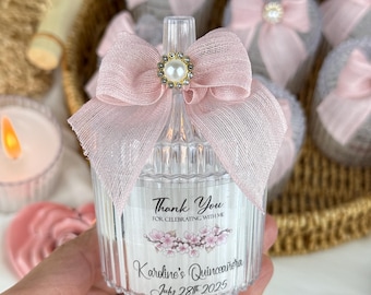 Personalized Quinceanera Candle Favors,Candle Favors, Baby Shower Souvenir for Guest,Unique Candle Gift,Thank You Favor,Gift for Girl or Boy