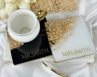 Bride Groom Coaster Decor,Personalised Resin Style Agate Coaster,Wedding Coaster,Wedding Favour,Wedding Favour Couple Coaster,Jewellery Tray