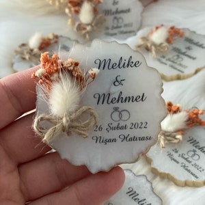 Wedding Magnet, Wedding Favors, Epoxy Magnet, Engagement Favors,Epoxy Magnet, Anniversary Favors, islamic Favors Magnet