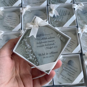 Epoxy Magnet, Boxed Epoxy Magnet, Wedding Gift, Wedding decorations, Engagement party,Henna Party Gift, Magnet favor,Baby shower favors