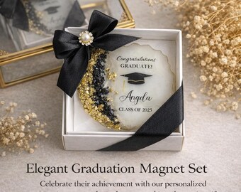 Personalized Graduation Magnet Gift, Class of 2025 Souvenir, Custom Graduate Favor, Graduation Keepsake Magnet
