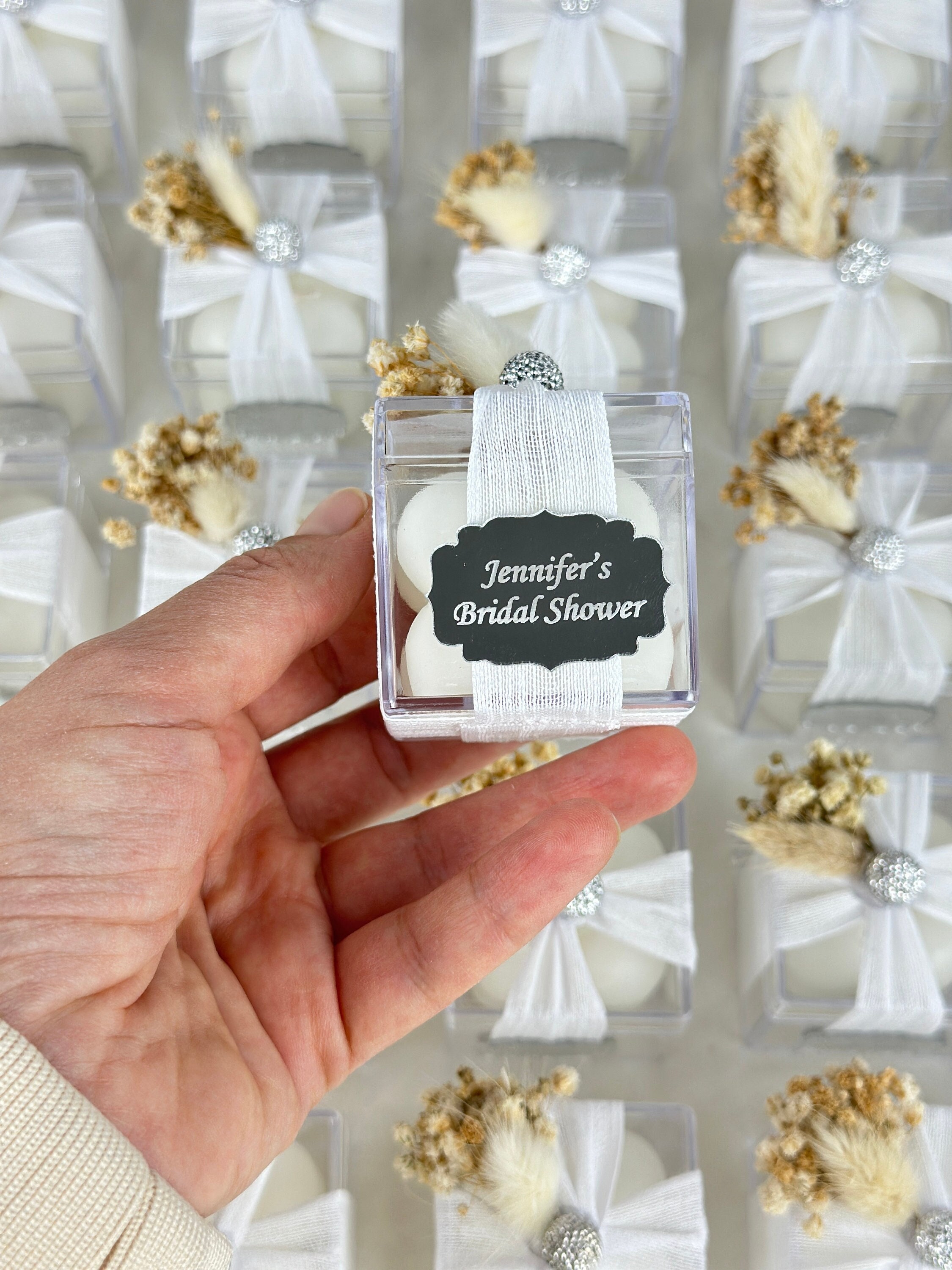 Bubble Candle Favors for Guest,Personalized Wedding Gift,Henna Gift Favors,Baby Shower Gift, Custom Bubble Cube Candle,Baptism Candle Favors