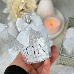 Personalisierte Hochzeitskerzengeschenke, Kerzengeschenke, Hochzeitsandenken für Gäste, Dankeschön Gefälligkeiten, Schüttgut für Gäste, Brautduschenbevorzugung
