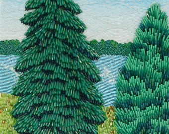 Forest Landscape 1 Bead Mosaic