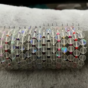 Mermaid Stackable Bracelets Iridescent Beads Matte Aurora Crystal Glass Beads Frosted Moonstone Perfect for Stacking!