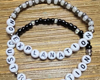 Reputation Era Friendship Bracelet Set: Hand Beaded Stacking Bracelets
