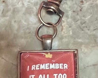 All Too Well Song Lyrics “I Remember It All Too Well” Copper Square Charm Locket Bag Charm Purse Charm Bag Clip
