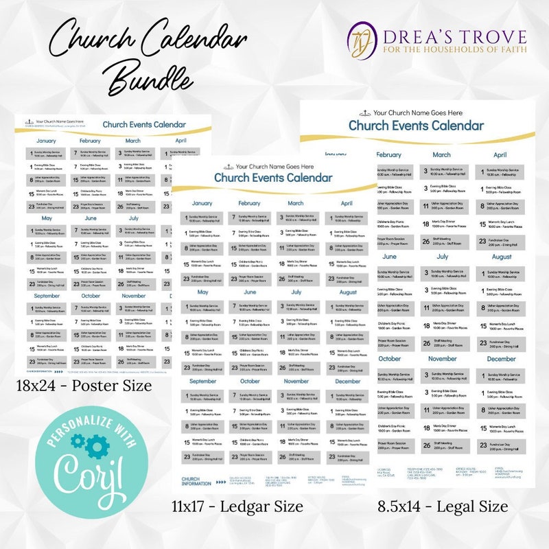 3 Year Calendar View Etsy