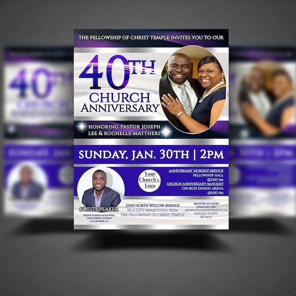 Pastor Installation Program Template Etsy