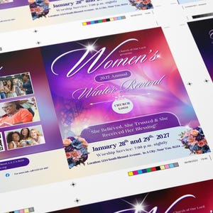Womens Conference Program Template | True Revive Beauty / Peach Floral Booklet (Canva) immagine 11
