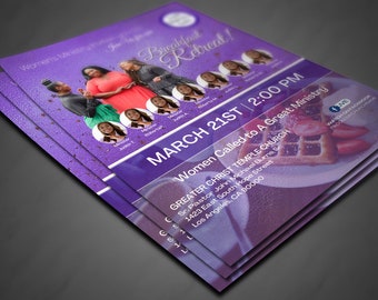 CANVA Womens Church Brunch Breakfast Luncheon Flyer | Canva Template | 8.5x11 | Editable Design