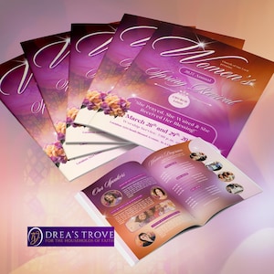 Editable Women's Conference Church Program Template (Digital Download)