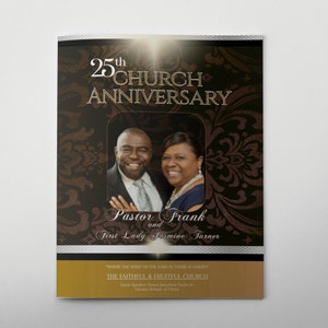 Church Anniversary Program Template Editable Brochure in Corjl
