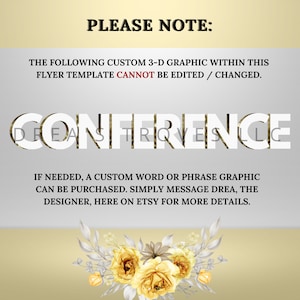Church Conference Flyer Women's Annual Church Bundle Instagram Facebook Email or Text Photo Size 1080x1080 / 4x4 inches image 6