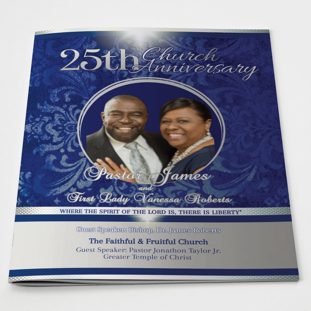 Pastor Anniversary Program Template Editable in Corjl Vintage Royal Pastor Anniversary Program Template Editable in Corjl Vintage Royal
