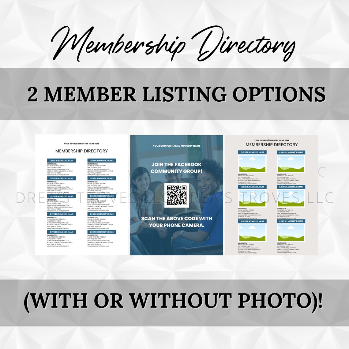 Church Membership Record Book Directory New Membership Etsy