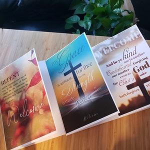 Church Bulletin Covers Welcome Fall Design Series | Size 8.5x5.5 - folded | Personalize & Download from Corjl Instantly!