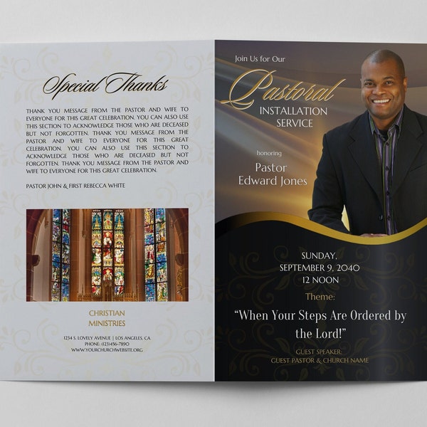 Pastor Installation Program Template Etsy Pastor Installation Program Template Etsy