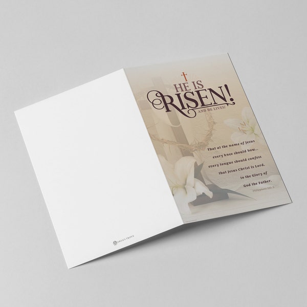 Easter Sunday Bulletins | Church Program Cover | PDF Instant Download Template | Digital Printable | Print Sizes: 8.5x11 | He Is Risen