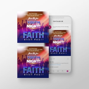 CANVA Youth Church Flyer | Canva Template