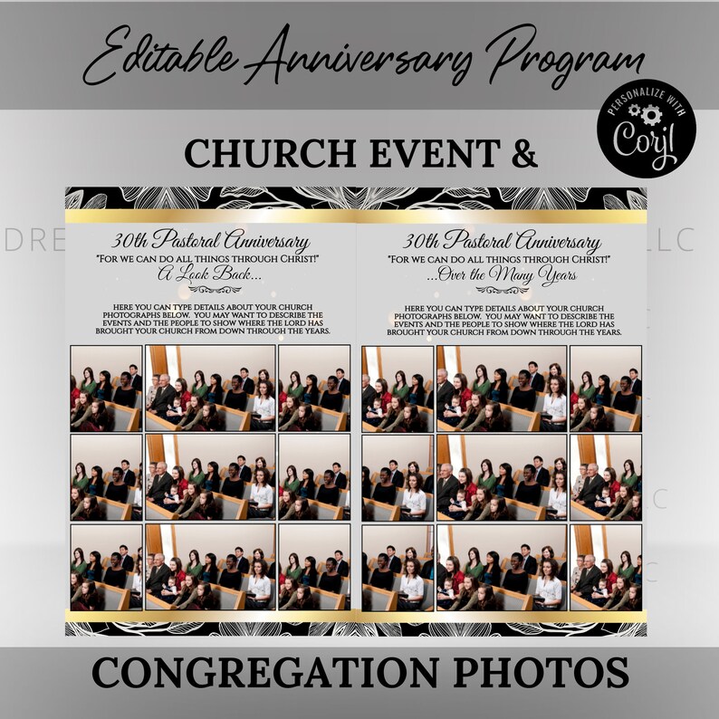 Pastor & Wife Church Anniversary Program Booklet Template Etsy UK