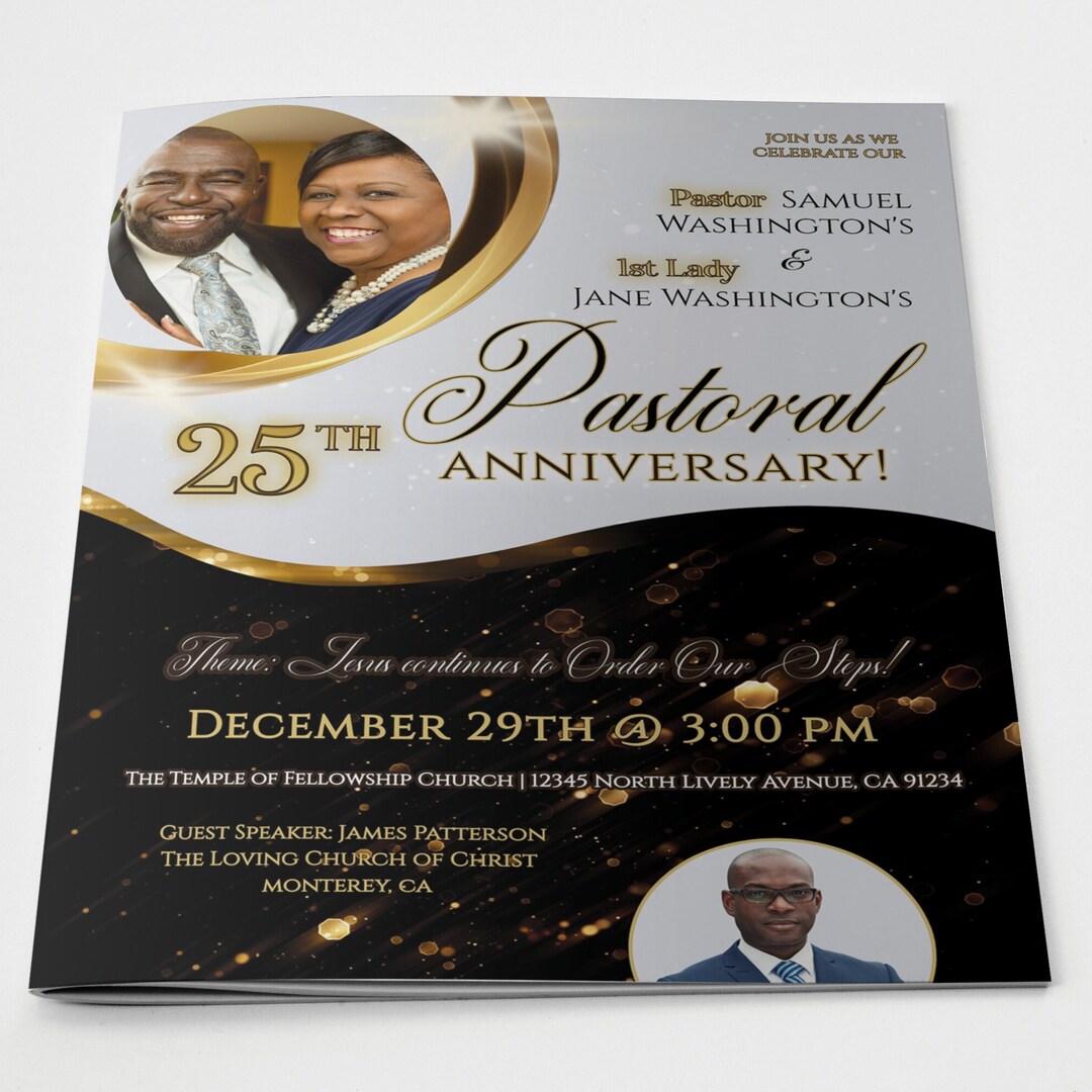 Pastor Appreciation / Church Anniversary Editable Template