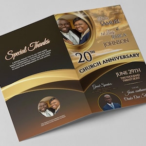 Editable Pastor Appreciation Program Template | Church Anniversary (Digital Download)