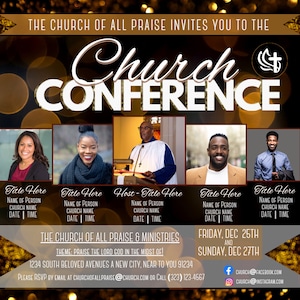 Church Conference Flyer Women's Annual Church Bundle Instagram Facebook Email or Text Photo Size 1080x1080 / 4x4 inches image 3