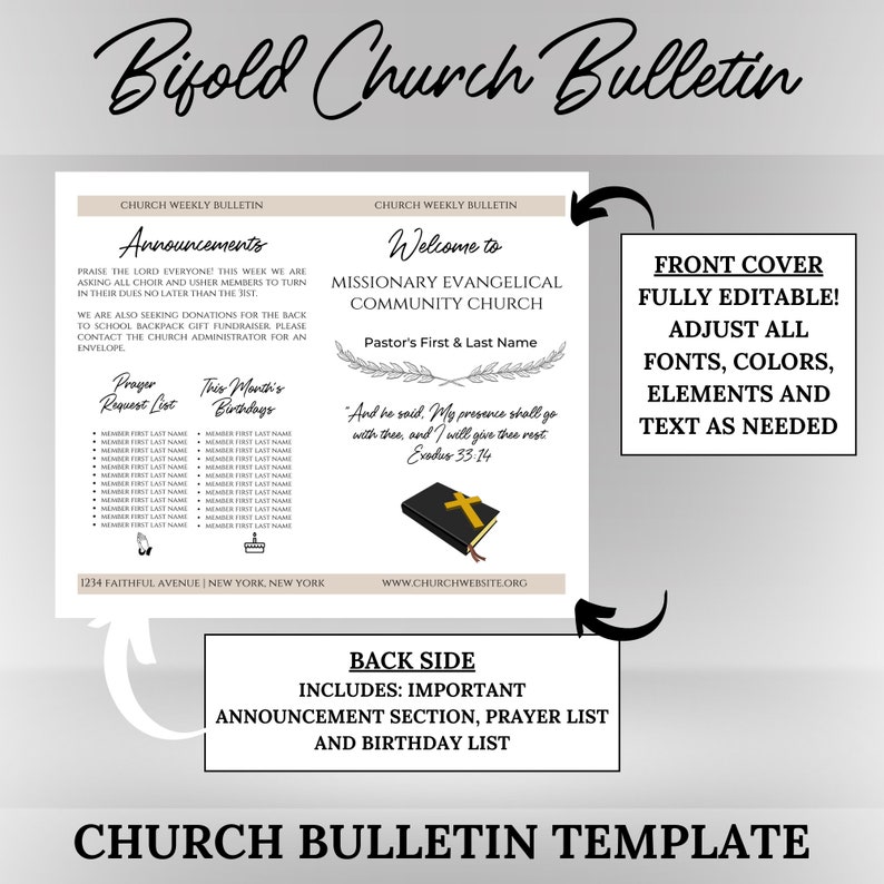 CANVA Church Bulletin Canva Template image 4