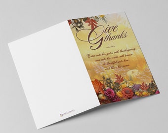 Thanksgiving Church Bulletin Cover | PDF Download Printable | Size: 8.5x11 Paper | Fall Season