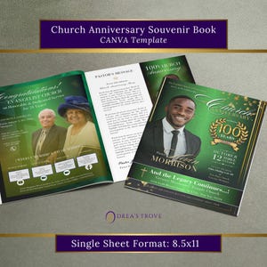 Church Souvenir Book Ad DIY Photo Templates | Fully Editable | Size: 8.5x11 | PDF or PNG Instant Downloads | Single Sheet