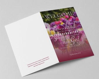 Church Bulletin Cover | Spring | PDF Digital Instant Download | Printable | Print Size: 8.5x11 / Folds to 8.5x5.5 | Church Bulletin Shell |