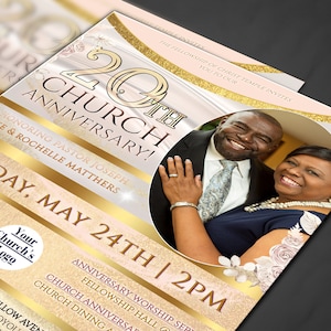 CORJL Church Anniversary Flyer and Program Template | Editable in Corjl | 2 Sizes | Women Conference | First Lady | Pastors Wife Celebration