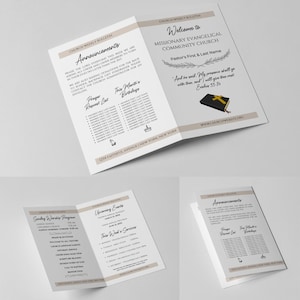 CANVA Church Bulletin Canva Template | Church Bulletin