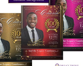 Church Souvenir Book Ad DIY Photo Templates | Fully Editable
