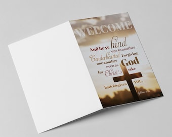 Sunday Worship Bulletin Cover | Welcome to the Cross Design (PDF Printable)