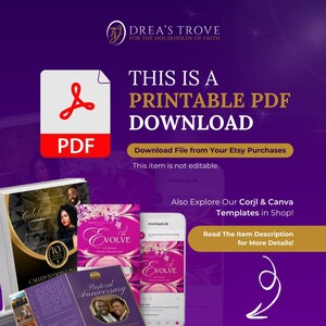 Spring Church Bulletin Cover | Floral Welcome Design (PDF Digital Download) image 2