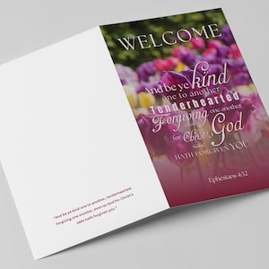 PDF Church Bulletin Cover | Spring | PDF Digital Instant Download | Printable | Size: 11X8.5 / Folds to 8.5x5.5 | Church Bulletin Shell