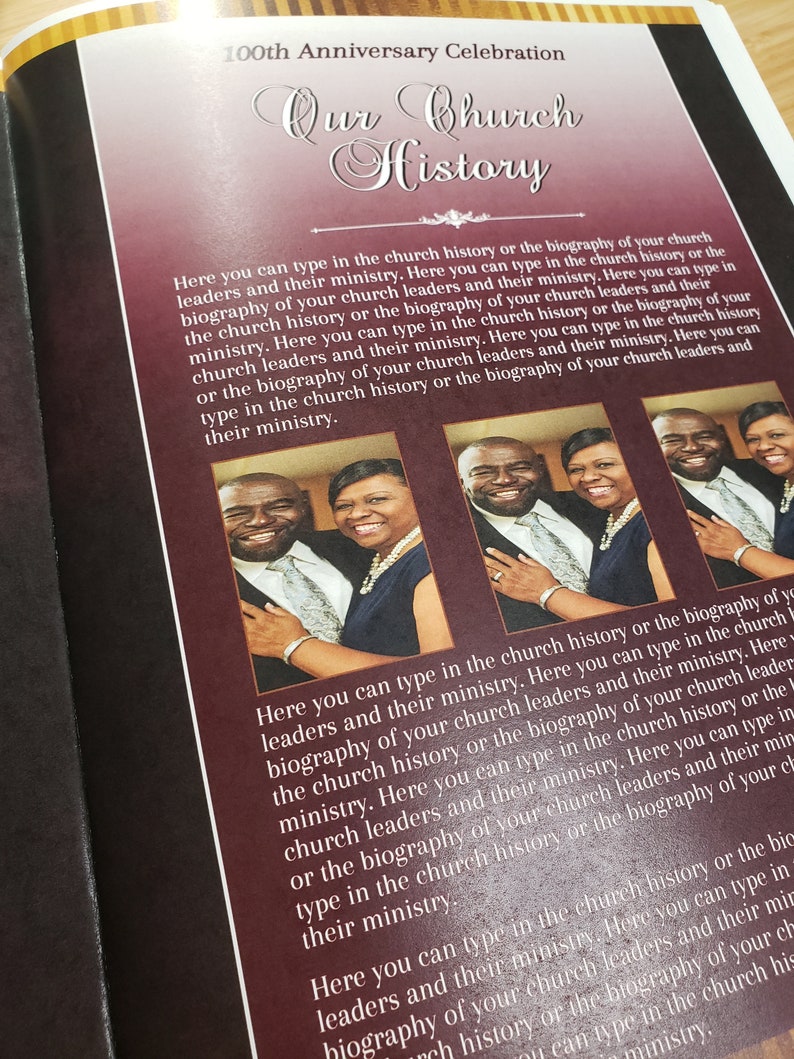 Church Souvenir Book Journal Template DIY Editable in Corjl Etsy