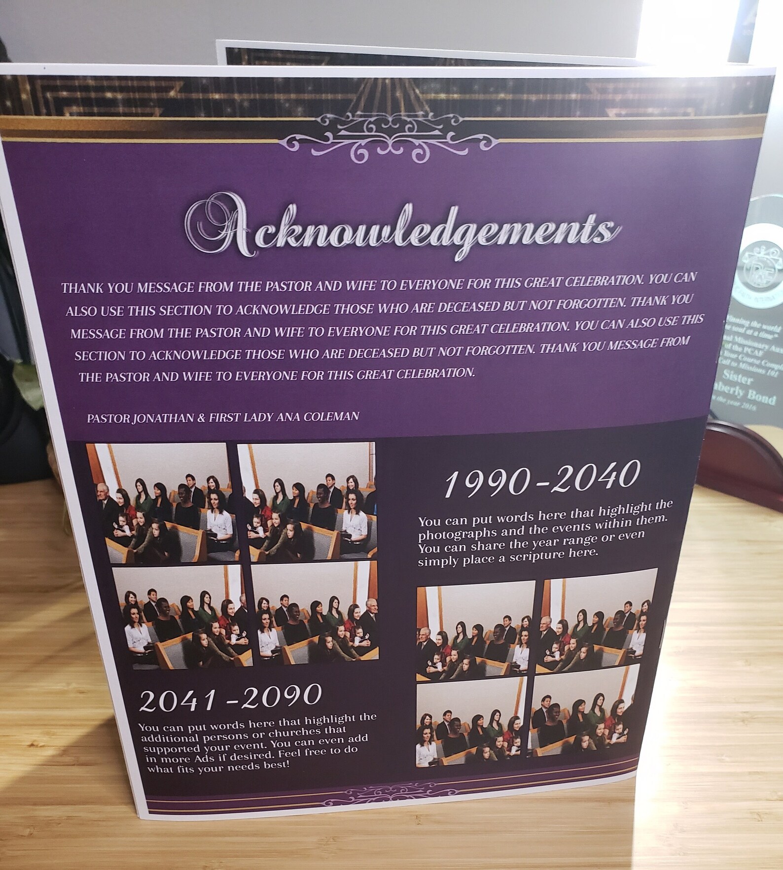 Church Souvenir Book Journal Template DIY Editable in Corjl Etsy