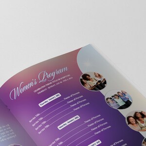 Womens Conference Program Template | True Revive Beauty / Peach Floral Booklet (Canva) immagine 5