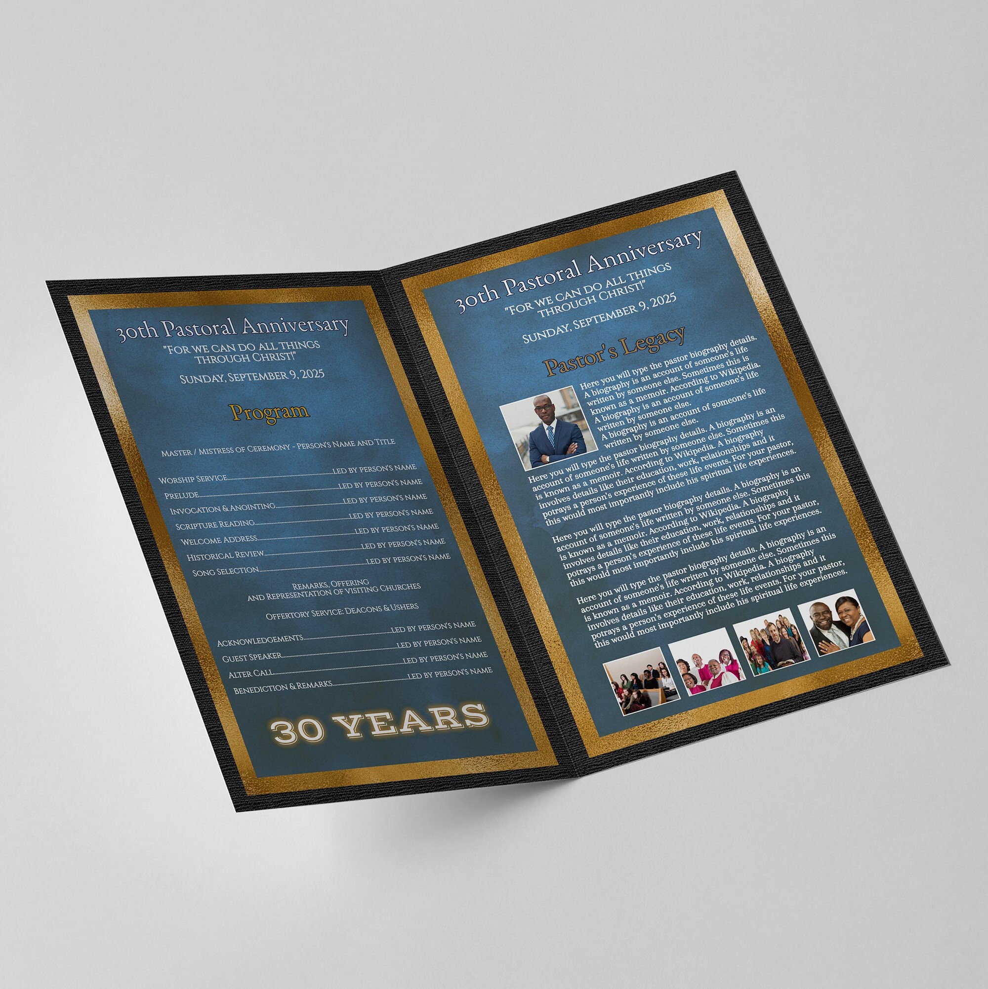 CORJL Clergy Appreciation Program Template | Editable in Corjl | True ...