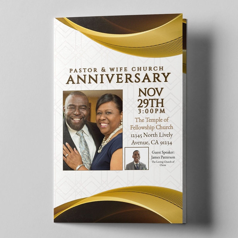 Pastor Anniversary Program Template Etsy