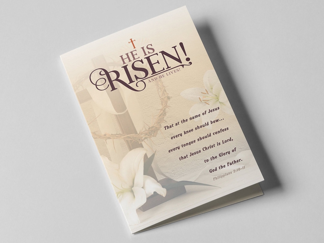Resurrection Program Banner Resurrection Church Service Program Template | Easter Sunday Brochure ...