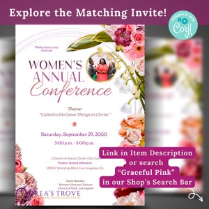 CORJL Womens Ministry Program | Editable in Corjl | Graceful Pink ...